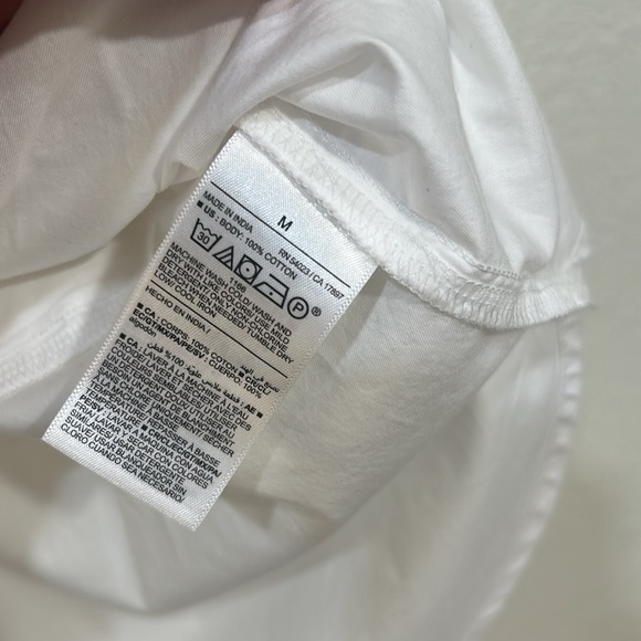 OLD NAVY WOMENS SHIRT DRESS WHITE SHORT SLEEVE Sz MD NEW - Picture 4 of 11